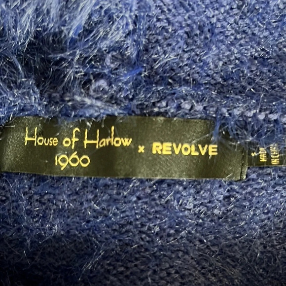 House of Harlow 1960 x Revolve Vaughn Fuzzy Pullover Hoodie Sweater - Small - Picture 6 of 8